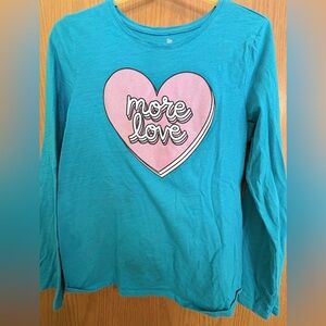 SO Kids Blue and Pink Heart Long Sleeve Tee
